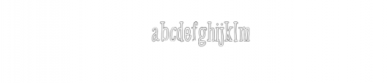 Arktivity Outline.ttf Font LOWERCASE