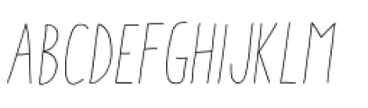 Aracne Condensed Soft Light Italic Font UPPERCASE