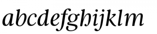 Argent Light Italic Font LOWERCASE