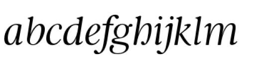 Argent Thin Italic Font LOWERCASE