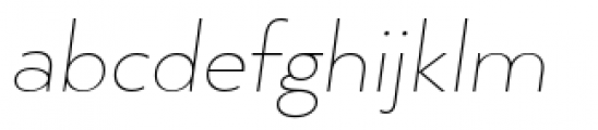 Arquitecta Standard Thin Italic Font LOWERCASE