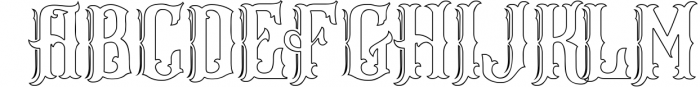 Arlington Layered Font & Ornaments 2 Font UPPERCASE