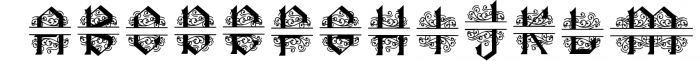 Arshaka Monogram Font - 4 Style Monogram 1 Font UPPERCASE