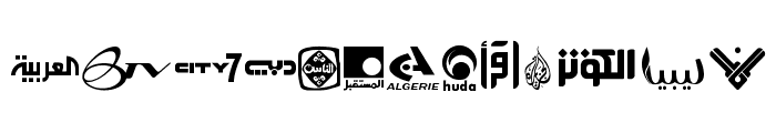 Arab TV logos Font UPPERCASE