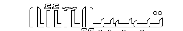 ArabicKufiOutlineSSK Font UPPERCASE