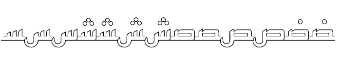 ArabicKufiOutlineSSK Font LOWERCASE