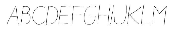 AracneLight-Italic Font LOWERCASE