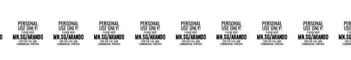 Arando Script PERSONAL USE Bold Italic Font OTHER CHARS