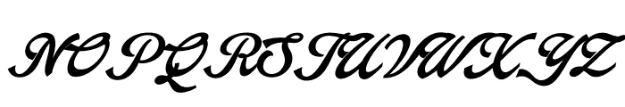 Arando Script PERSONAL USE Bold Italic Font UPPERCASE