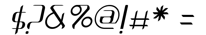 Arbeka  LightItalic Font OTHER CHARS