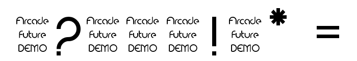 Arcade Future DEMO Font OTHER CHARS