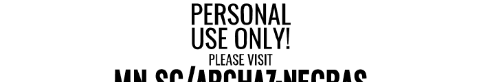 Archaz Negras PERSONAL USE Regular Font OTHER CHARS