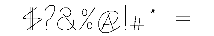 Architect's Hand Font OTHER CHARS
