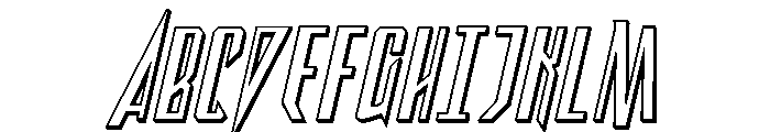 Archnemesis 3D Italic Font UPPERCASE