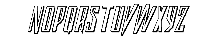 Archnemesis 3D Italic Font UPPERCASE