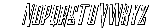 Archnemesis 3D Italic Font LOWERCASE