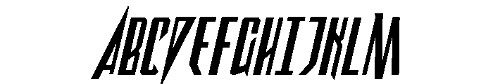 Archnemesis Bold Italic Font UPPERCASE
