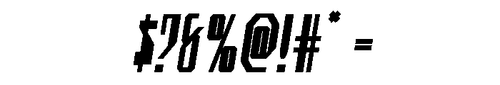 Archnemesis Bold Semi-Italic Font OTHER CHARS