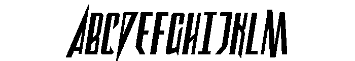 Archnemesis Bold Semi-Italic Font UPPERCASE