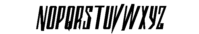 Archnemesis Bold Semi-Italic Font UPPERCASE