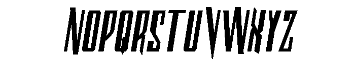 Archnemesis Bold Semi-Italic Font LOWERCASE