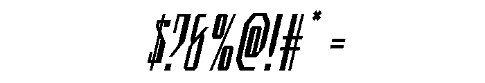 Archnemesis Condensed Italic Font OTHER CHARS