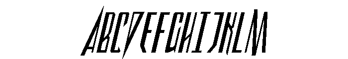 Archnemesis Condensed Italic Font UPPERCASE