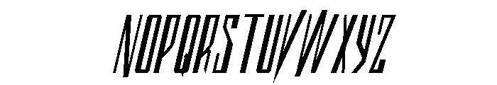 Archnemesis Condensed Italic Font UPPERCASE