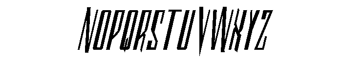 Archnemesis Condensed Italic Font LOWERCASE
