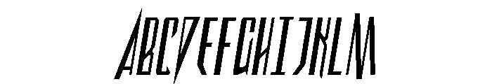 Archnemesis Condensed Semi-Ita Font UPPERCASE