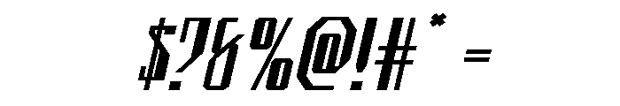 Archnemesis Expanded Italic Font OTHER CHARS