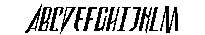 Archnemesis Expanded Italic Font UPPERCASE