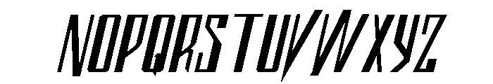 Archnemesis Expanded Italic Font UPPERCASE