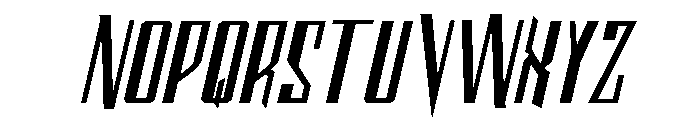 Archnemesis Expanded Italic Font LOWERCASE