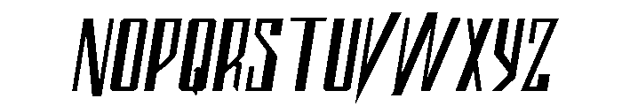 Archnemesis Expanded Semi-Ital Font UPPERCASE