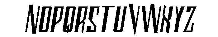 Archnemesis Expanded Semi-Ital Font LOWERCASE
