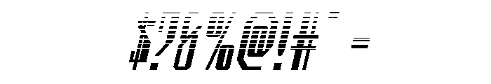 Archnemesis Halftone Italic Font OTHER CHARS