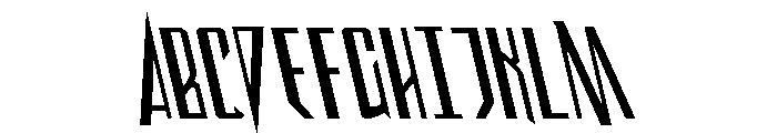 Archnemesis Leftalic Font UPPERCASE