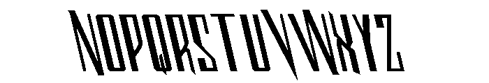 Archnemesis Leftalic Font LOWERCASE