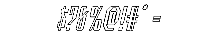 Archnemesis Outline Italic Font OTHER CHARS