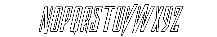 Archnemesis Outline Italic Font UPPERCASE