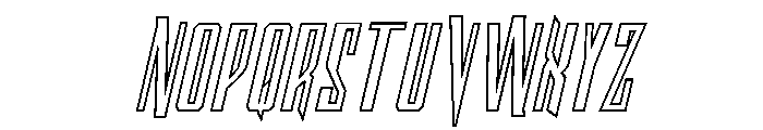Archnemesis Outline Italic Font LOWERCASE