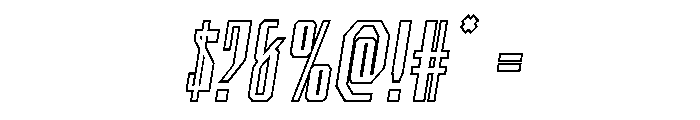 Archnemesis Outline Semi-Ital Font OTHER CHARS