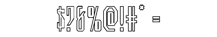 Archnemesis Outline Font OTHER CHARS