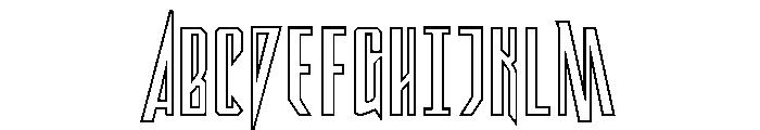 Archnemesis Outline Font UPPERCASE