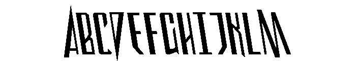 Archnemesis Semi-Leftalic Font UPPERCASE