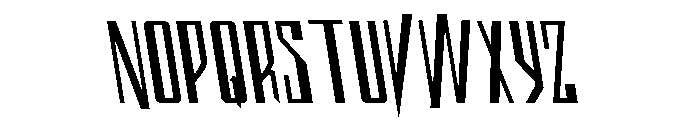 Archnemesis Semi-Leftalic Font UPPERCASE