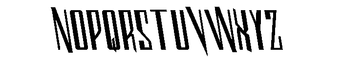 Archnemesis Semi-Leftalic Font LOWERCASE