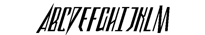 Archnemesis Super-Italic Font UPPERCASE