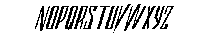 Archnemesis Super-Italic Font UPPERCASE